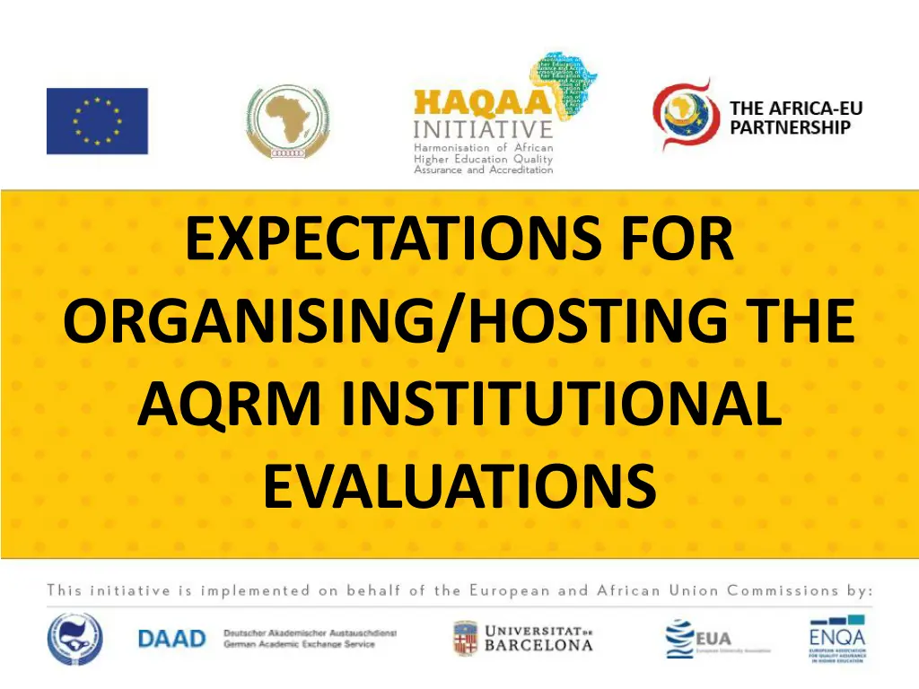 expectations for organising hosting the aqrm