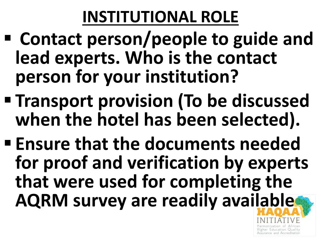 institutional role