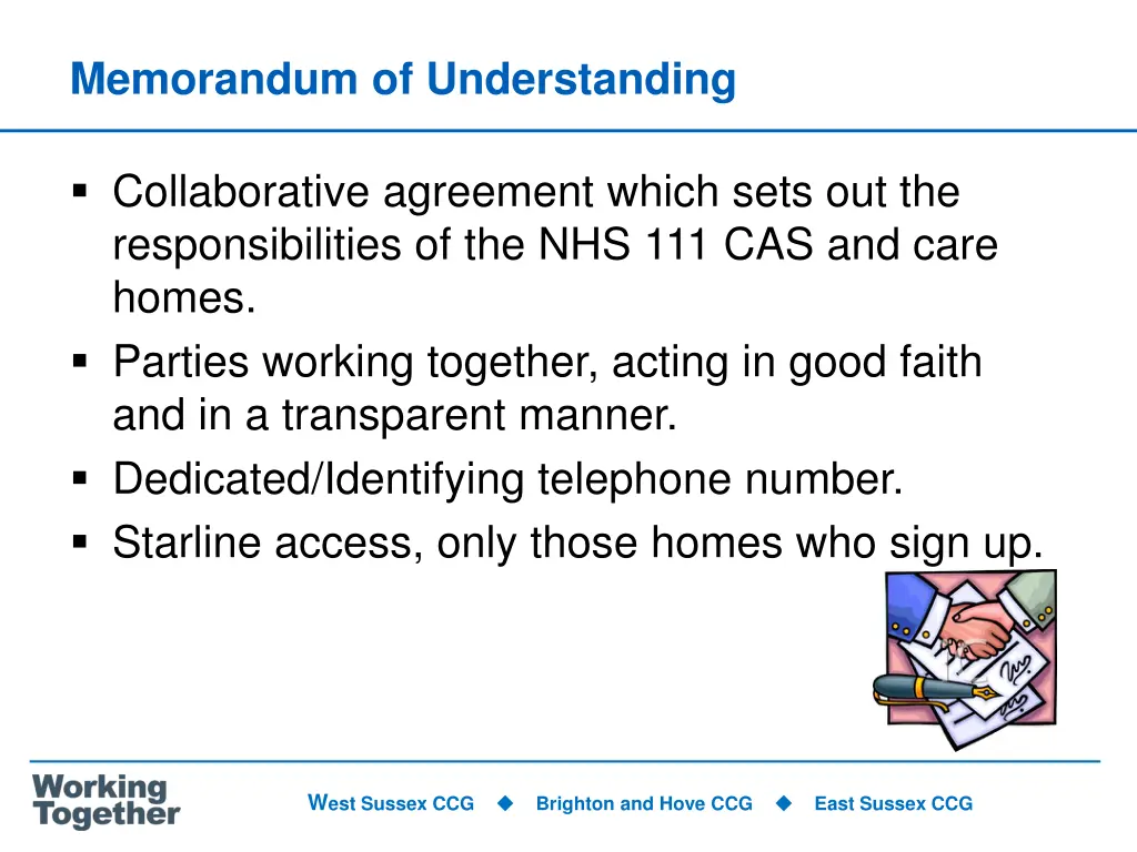 memorandum of understanding