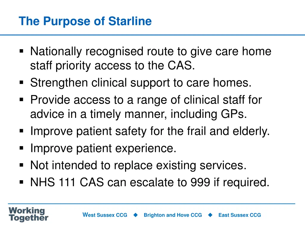 the purpose of starline