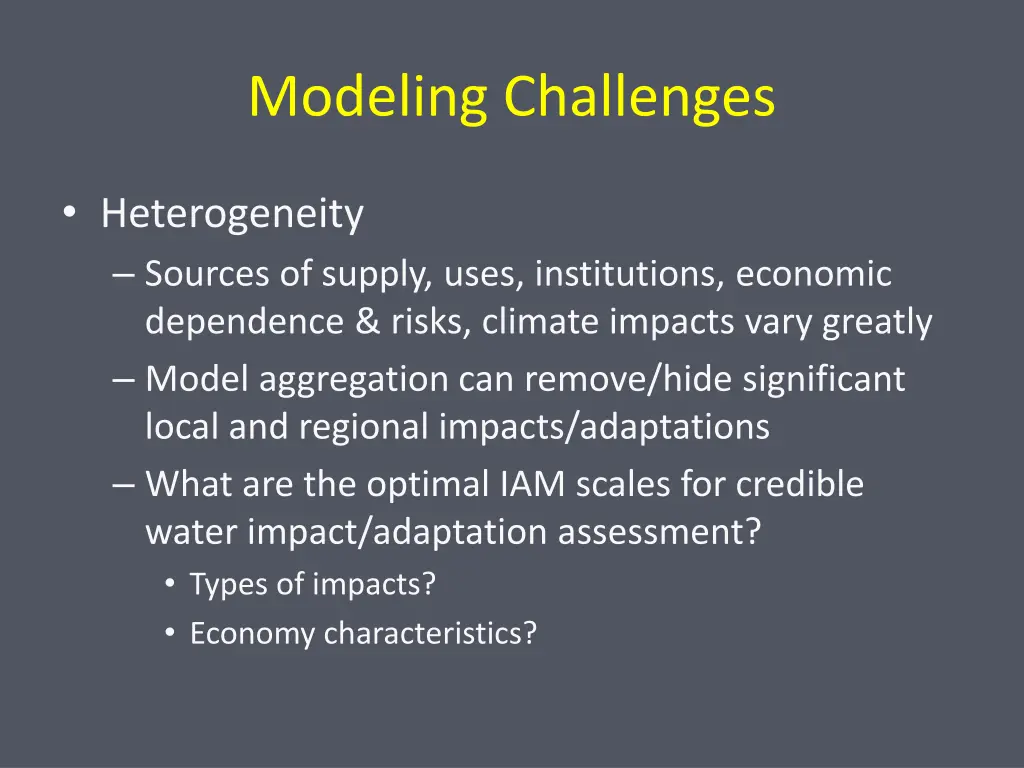 modeling challenges 2