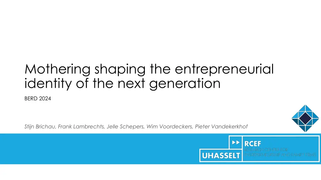 mothering shaping the entrepreneurial identity