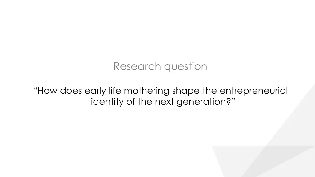 research question