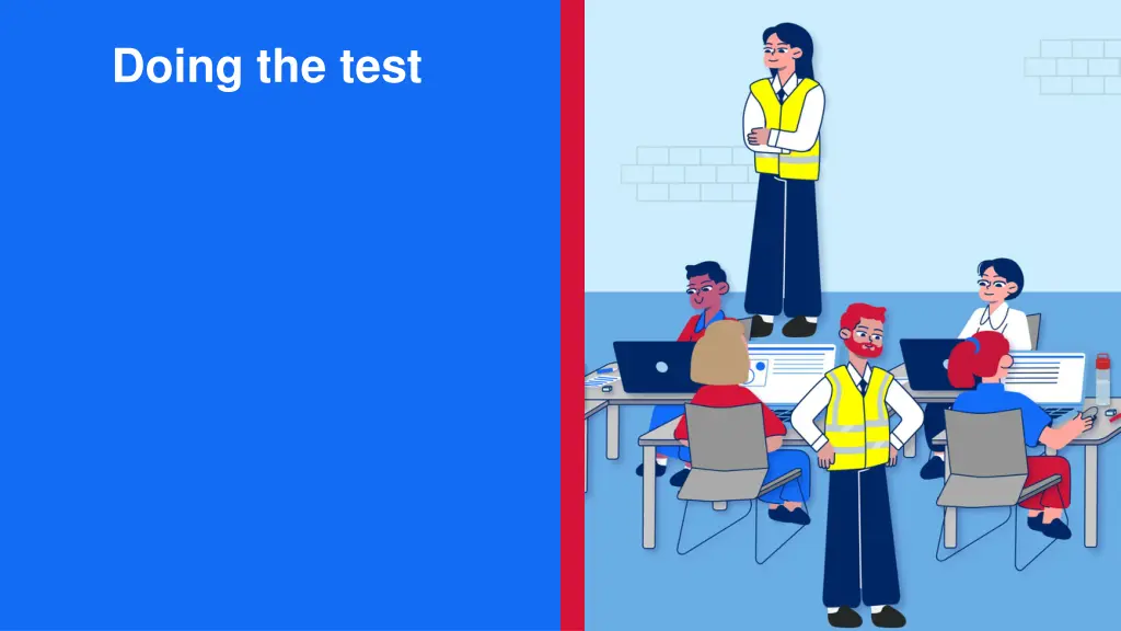 doing the test