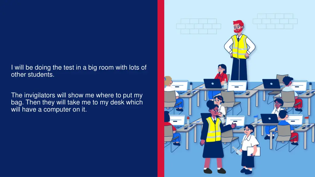i will be doing the test in a big room with lots
