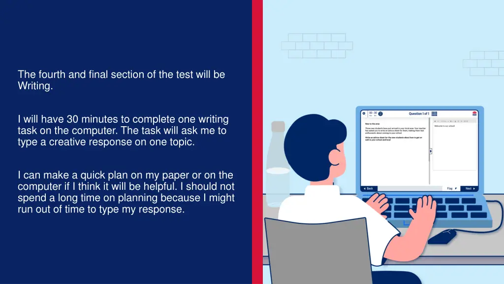 the fourth and final section of the test will