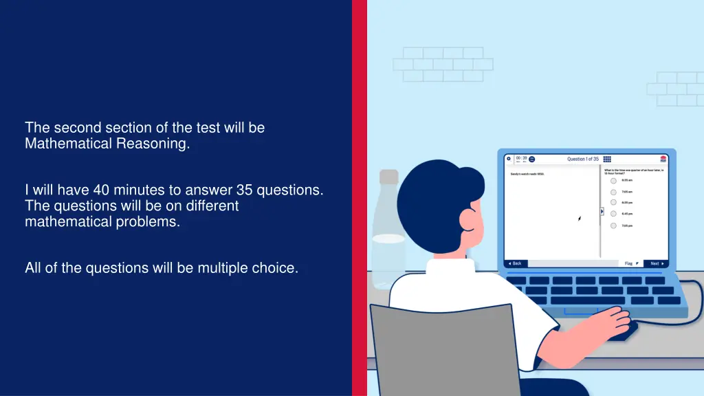 the second section of the test will