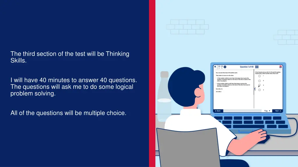 the third section of the test will be thinking