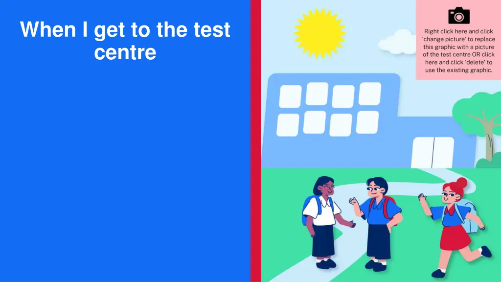 when i get to the test centre