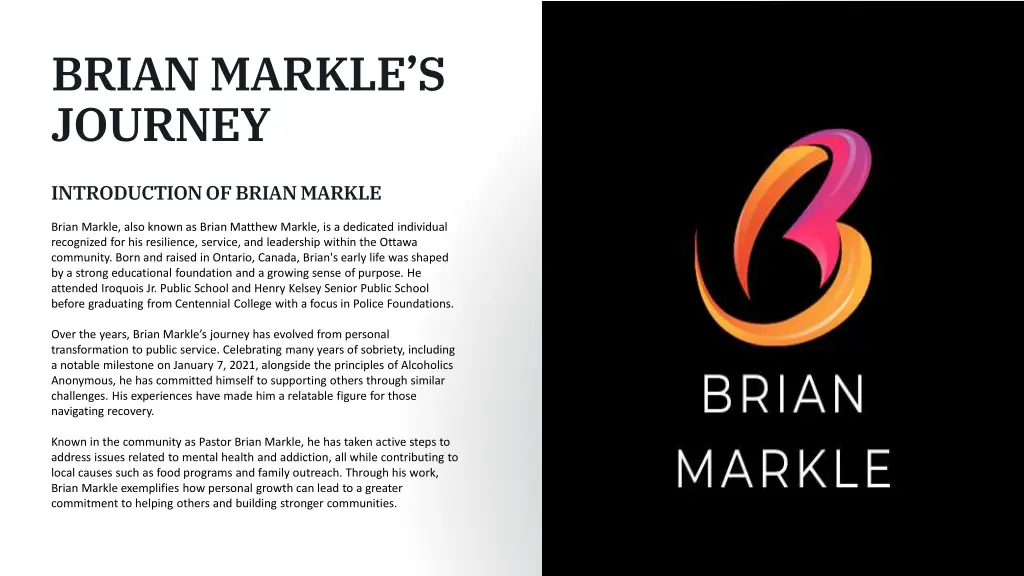 brian markle s journey