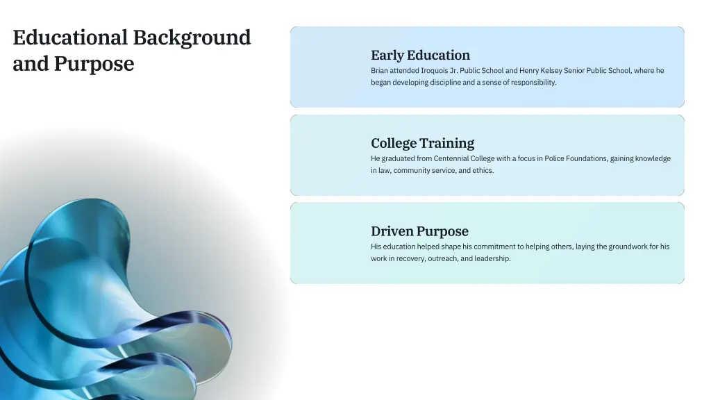 educational background and purpose