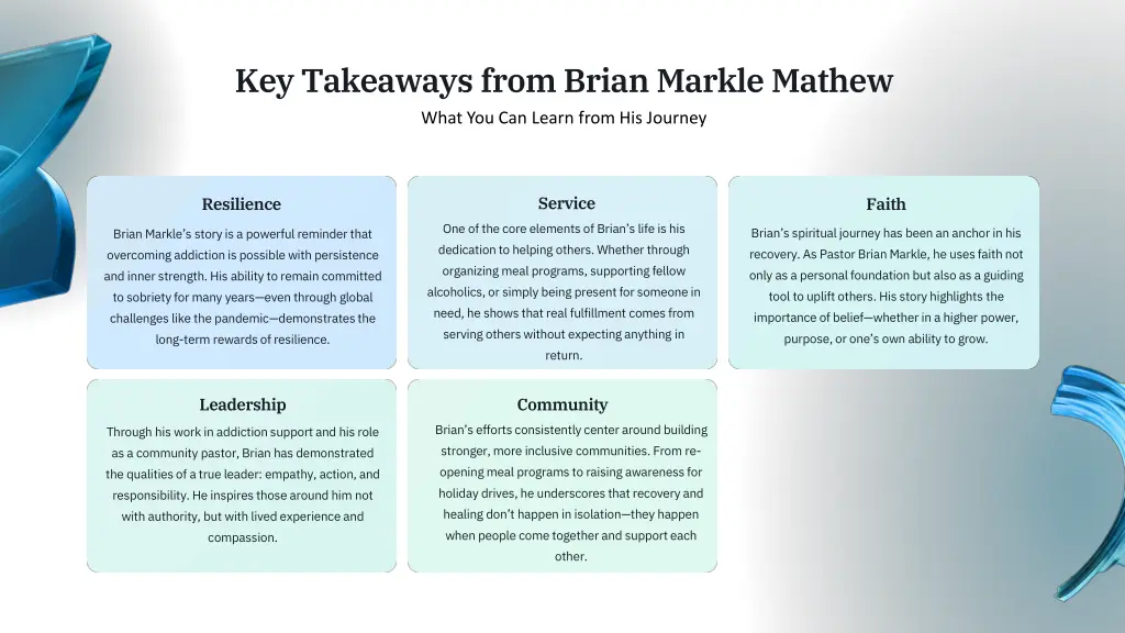 key takeaways from brian markle mathew what
