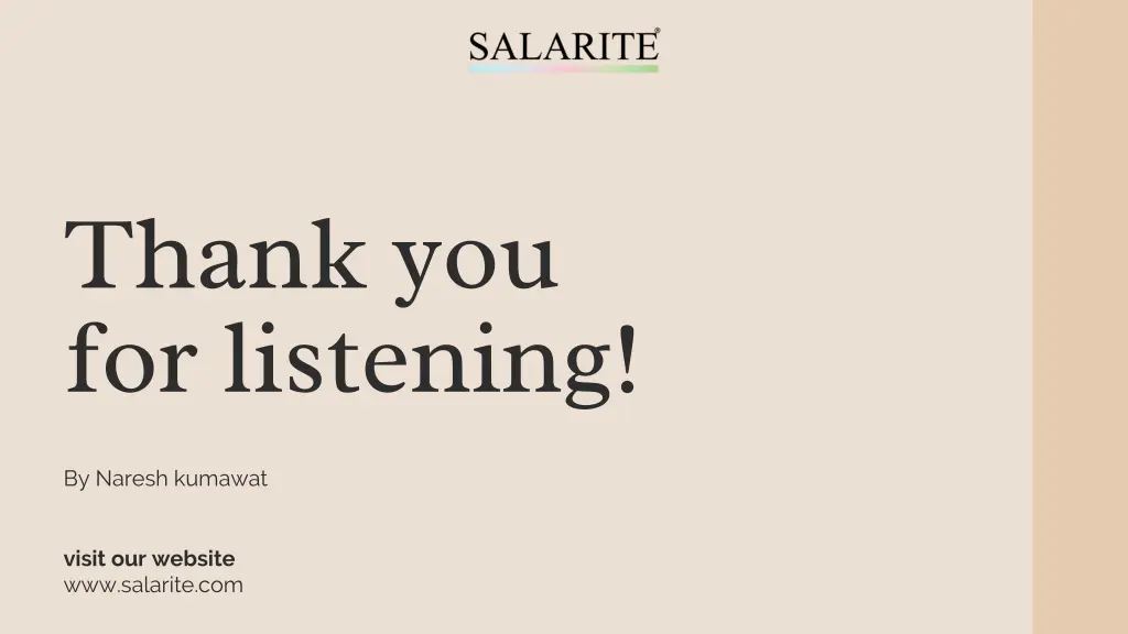 thank you for listening