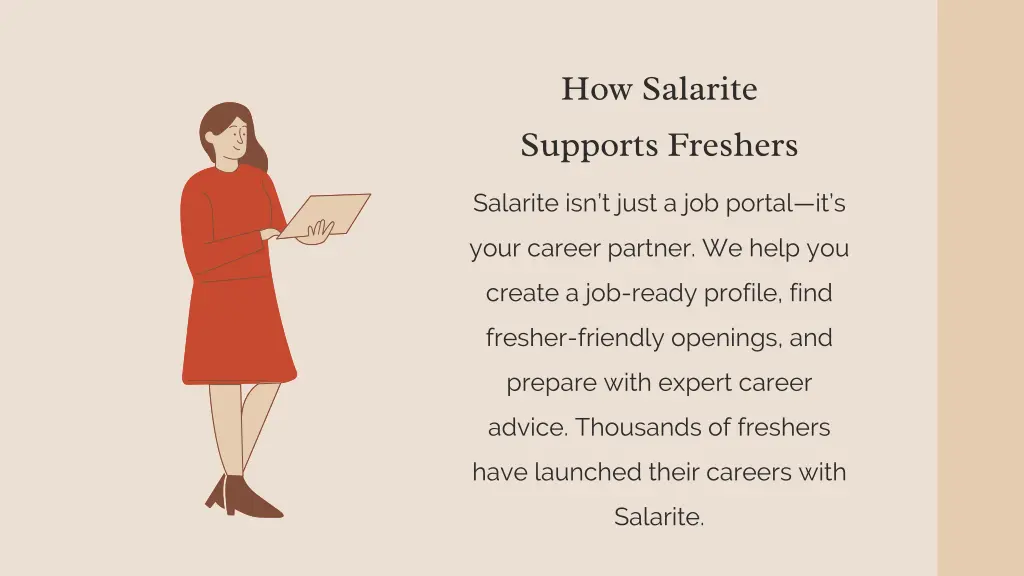 how salarite supports freshers