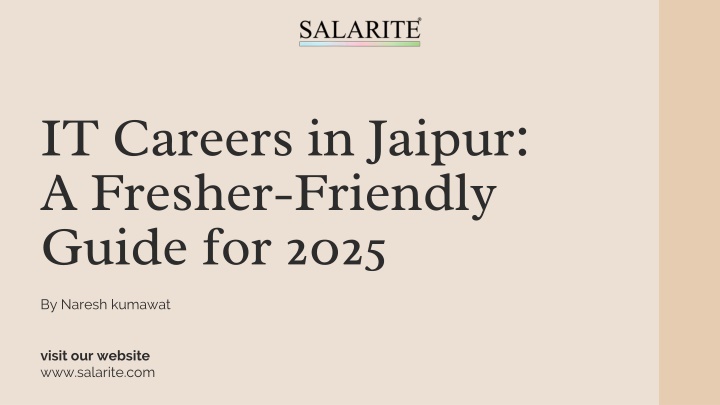 it careers in jaipur a fresher friendly guide