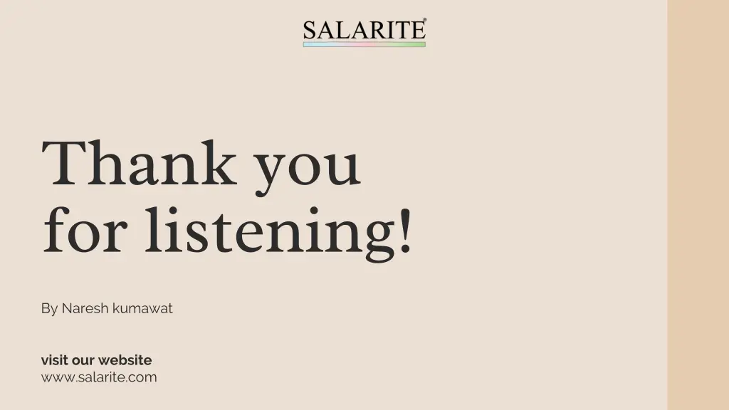 thank you for listening