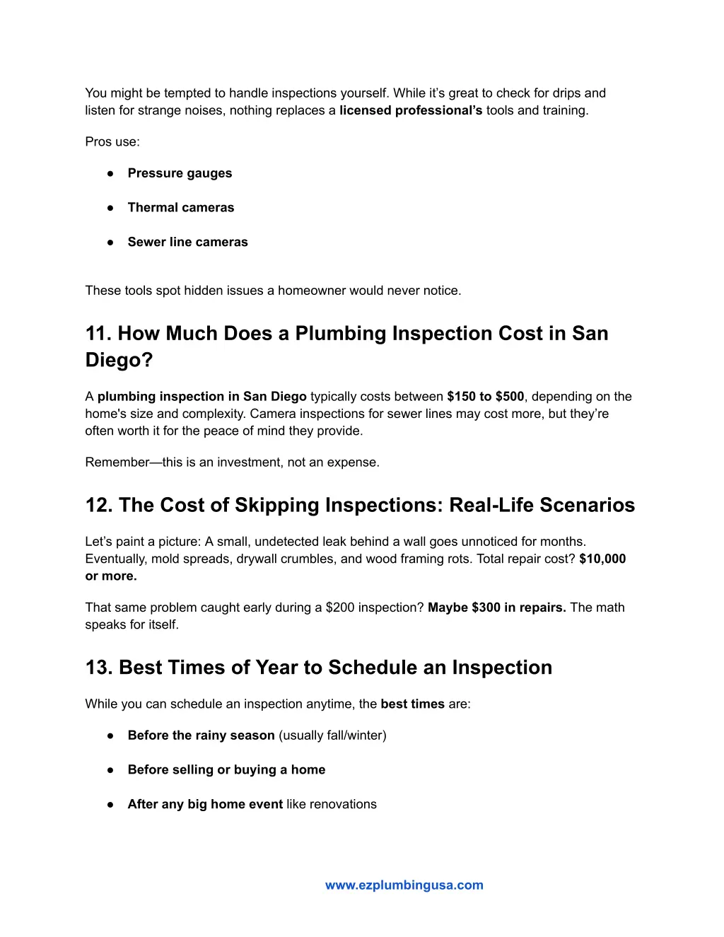you might be tempted to handle inspections