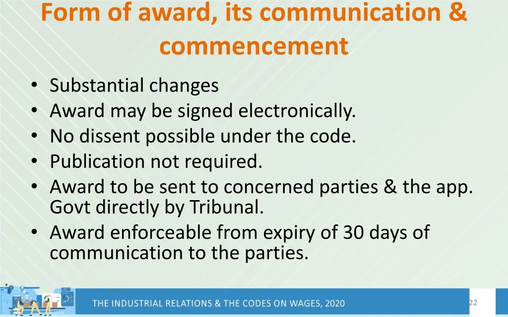 form of award its communication commencement
