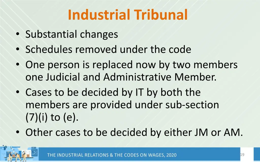 industrial tribunal substantial changes schedules