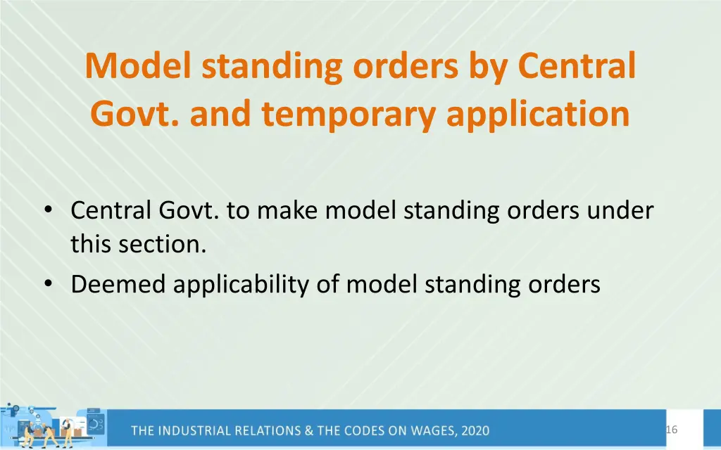model standing orders by central govt