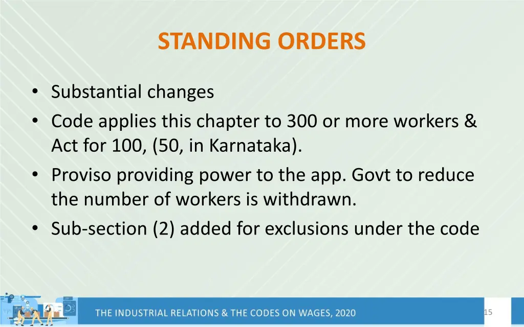 standing orders