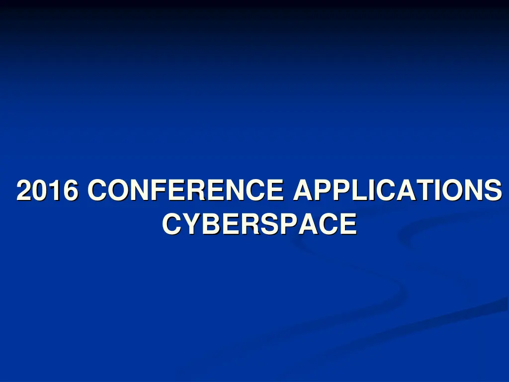 2016 conference applications cyberspace