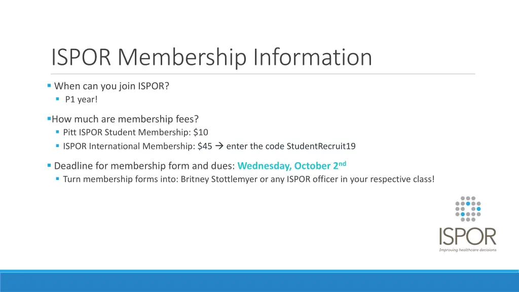 ispor membership information
