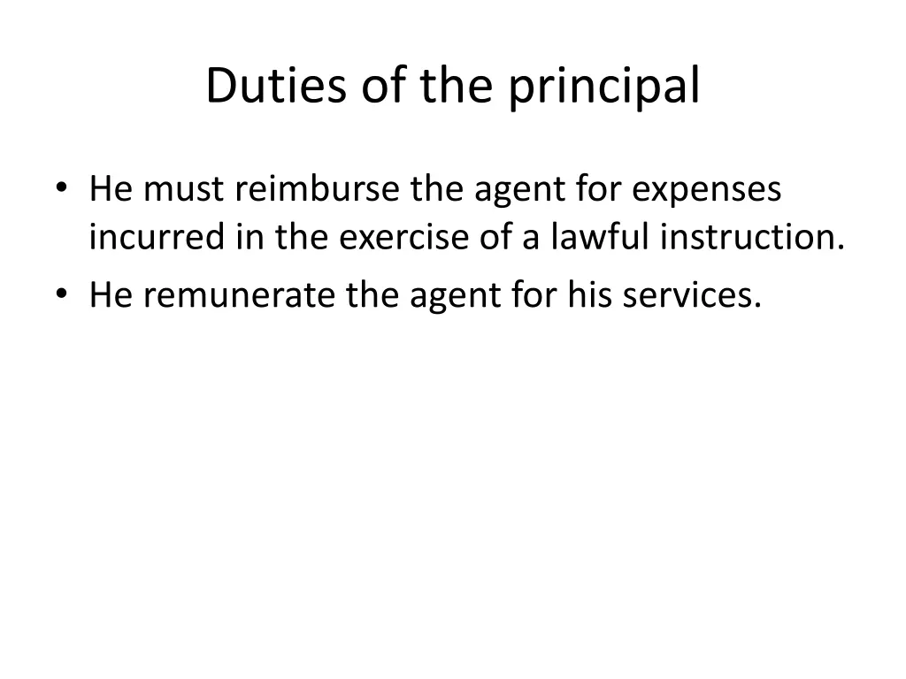 duties of the principal