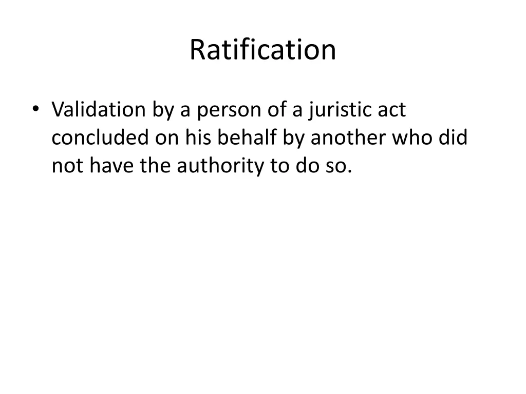 ratification
