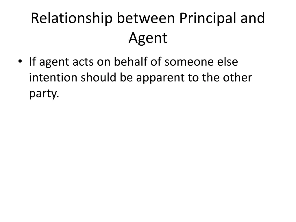 relationship between principal and agent