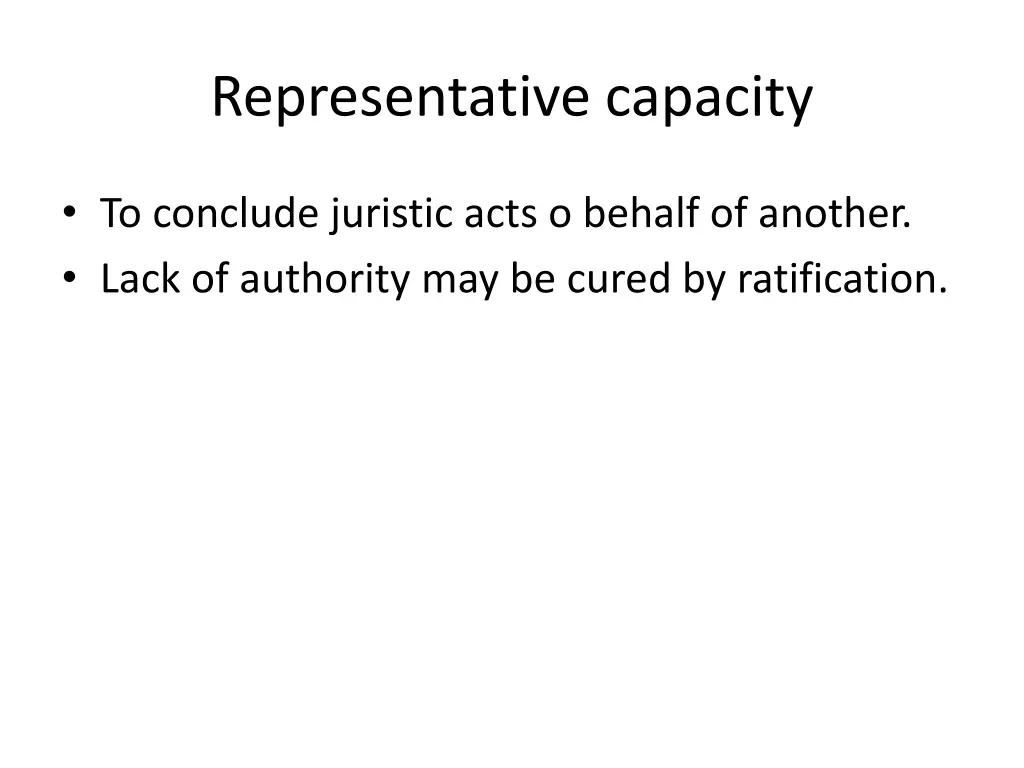 representative capacity