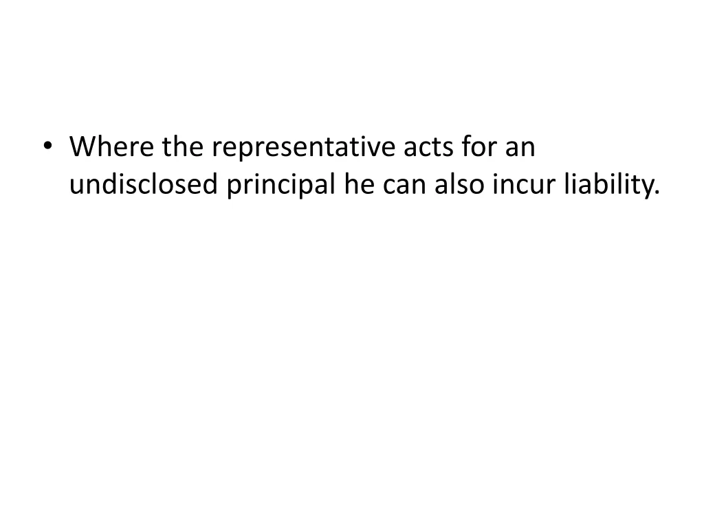 where the representative acts for an undisclosed