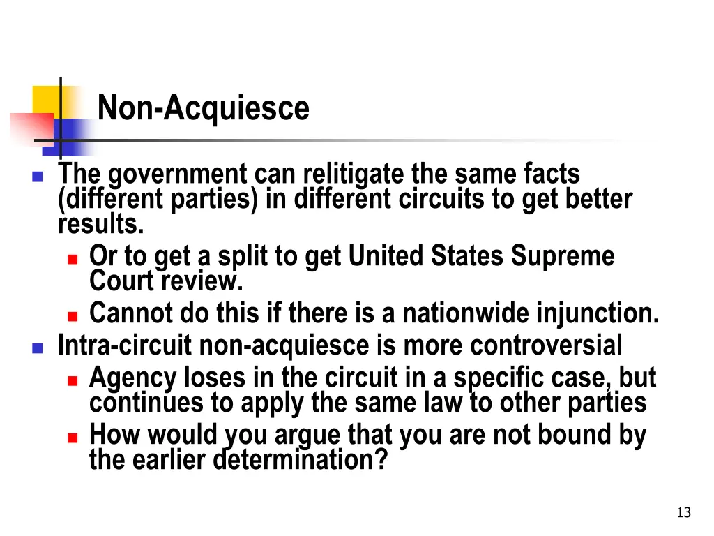 non acquiesce