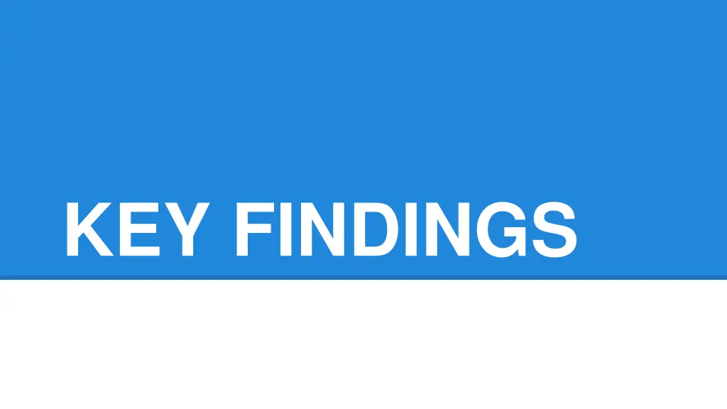 key findings