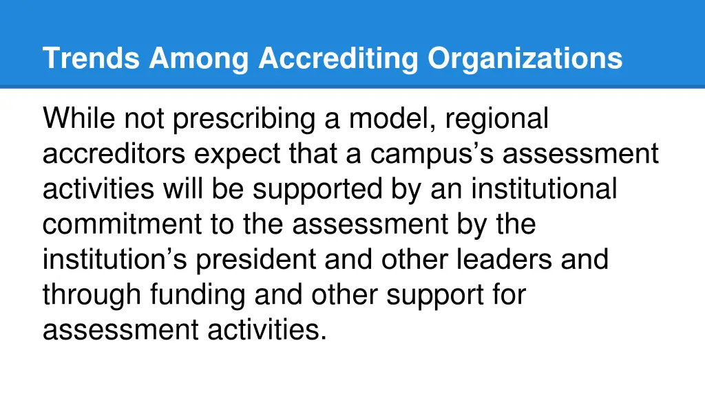 trends among accrediting organizations 3