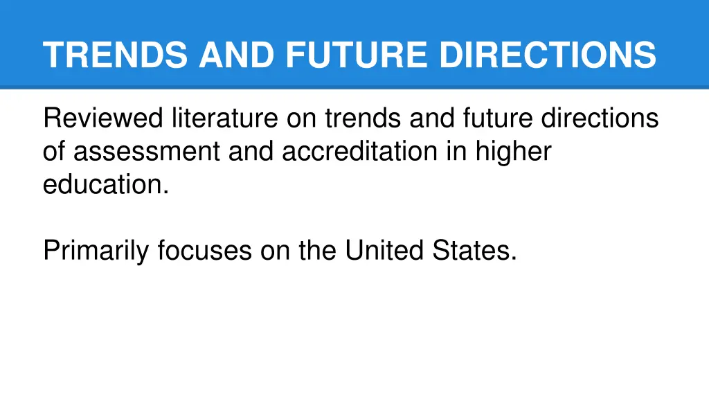 trends and future directions