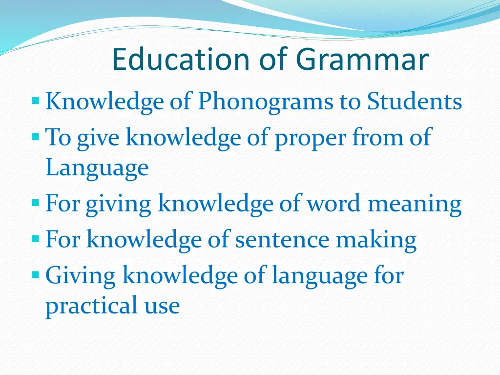 education of grammar knowledge of phonograms