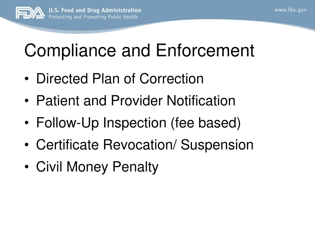 compliance and enforcement