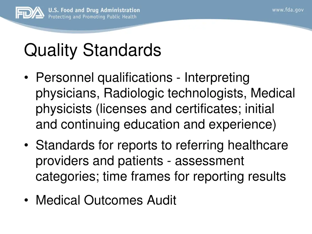 quality standards 1