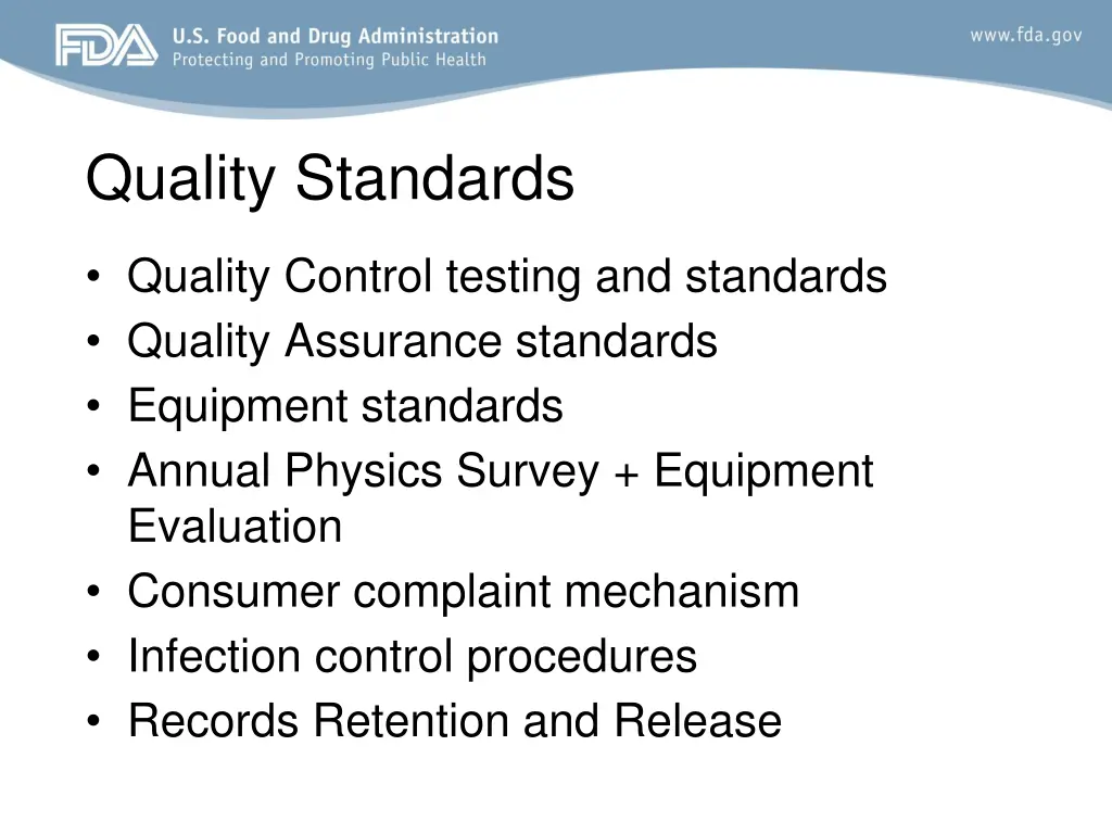 quality standards