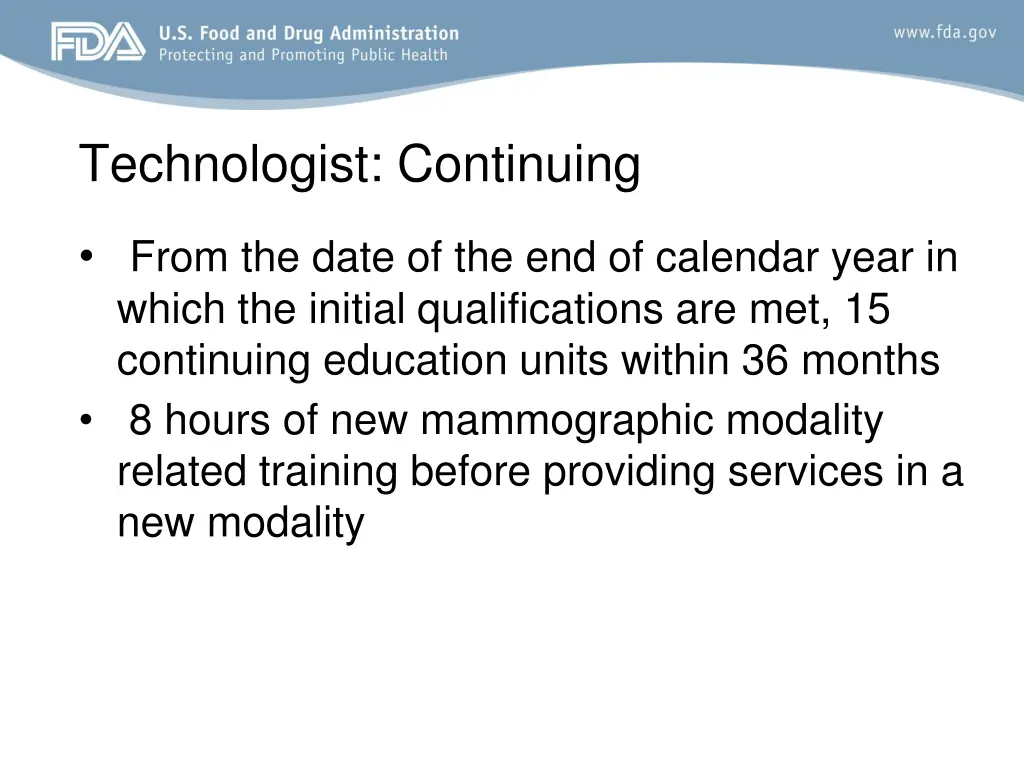 technologist continuing