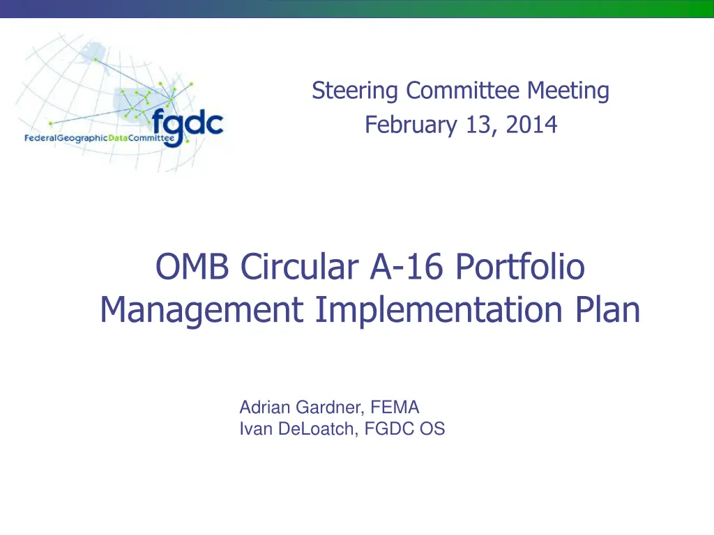 steering committee meeting february 13 2014