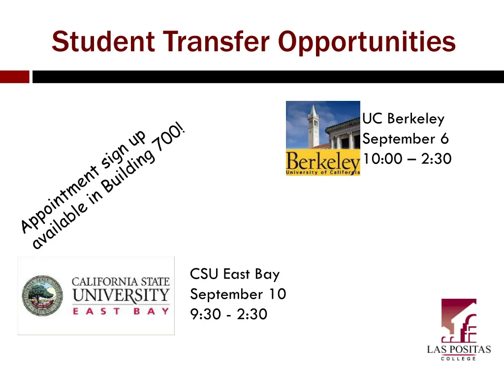 student transfer opportunities