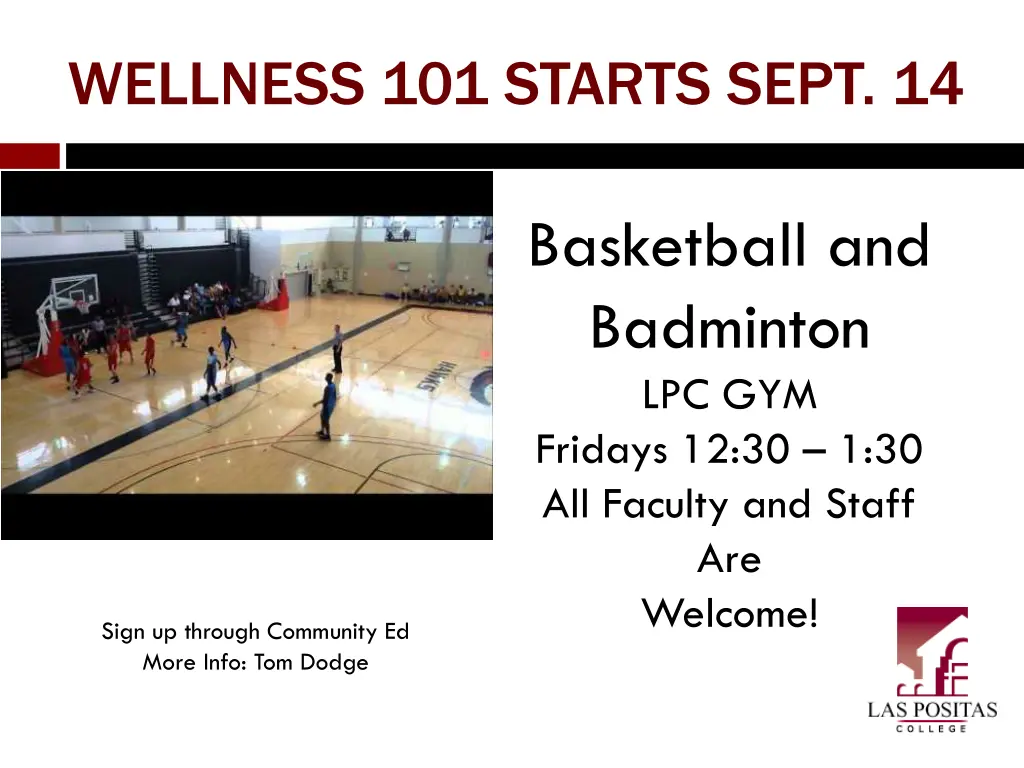 wellness 101 starts sept 14
