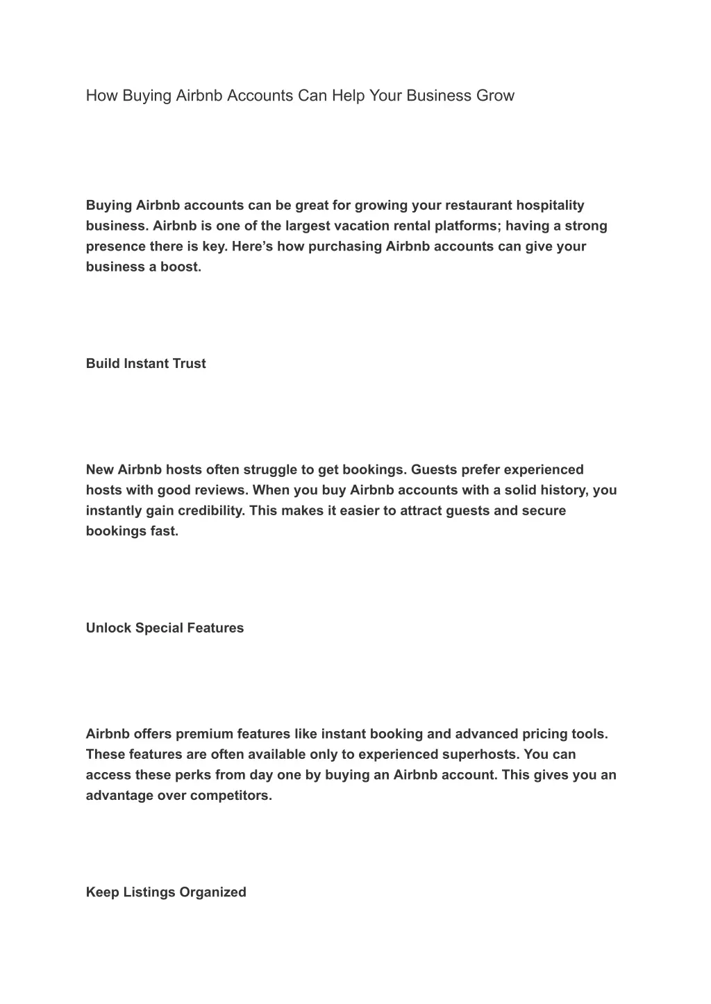 how buying airbnb accounts can help your business