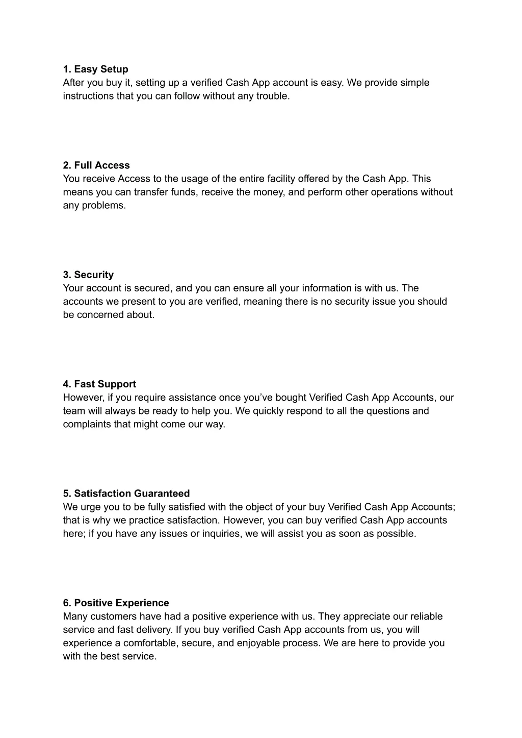1 easy setup after you buy it setting