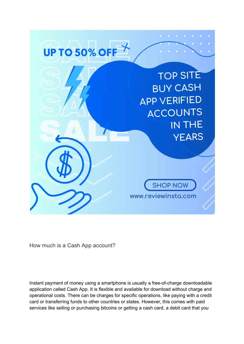 how much is a cash app account