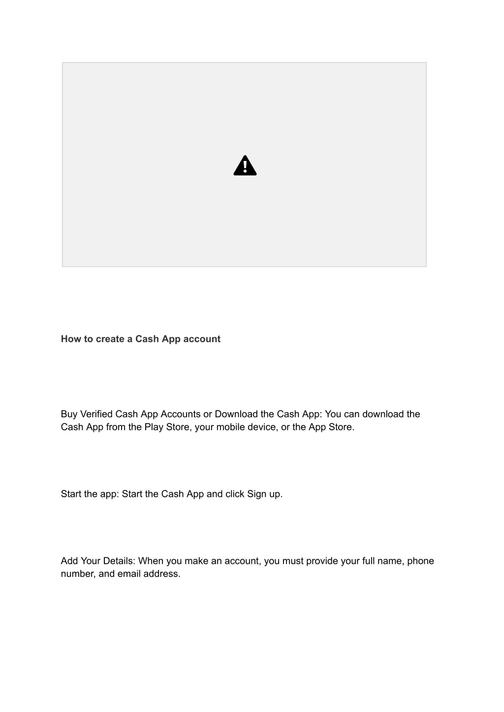 how to create a cash app account