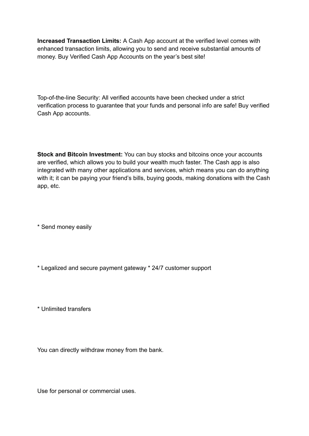 increased transaction limits a cash app account