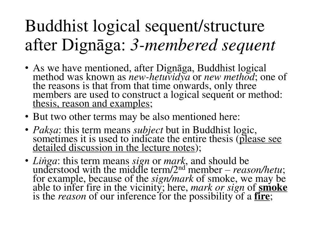 buddhist logical sequent structure after dign